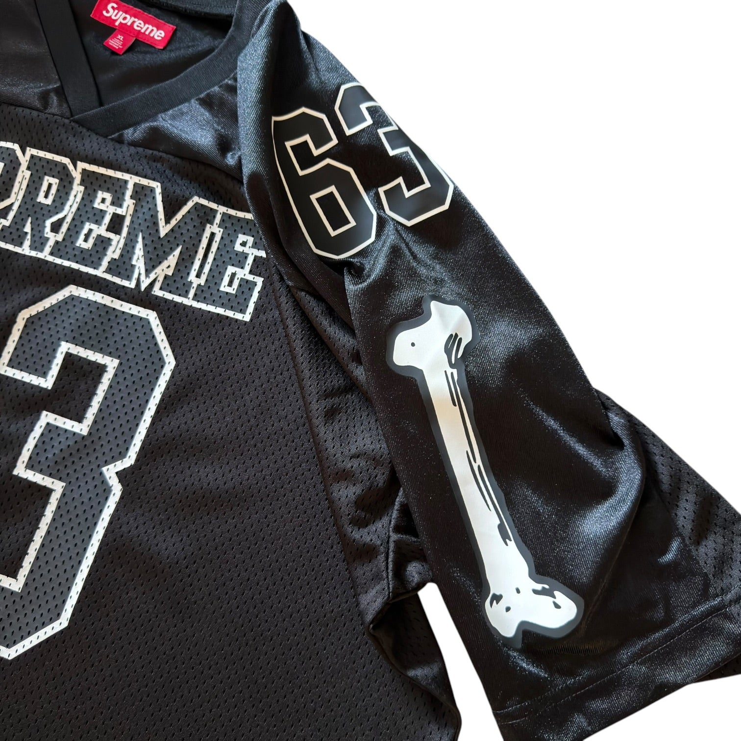 Supreme Black Bones Football Jersey