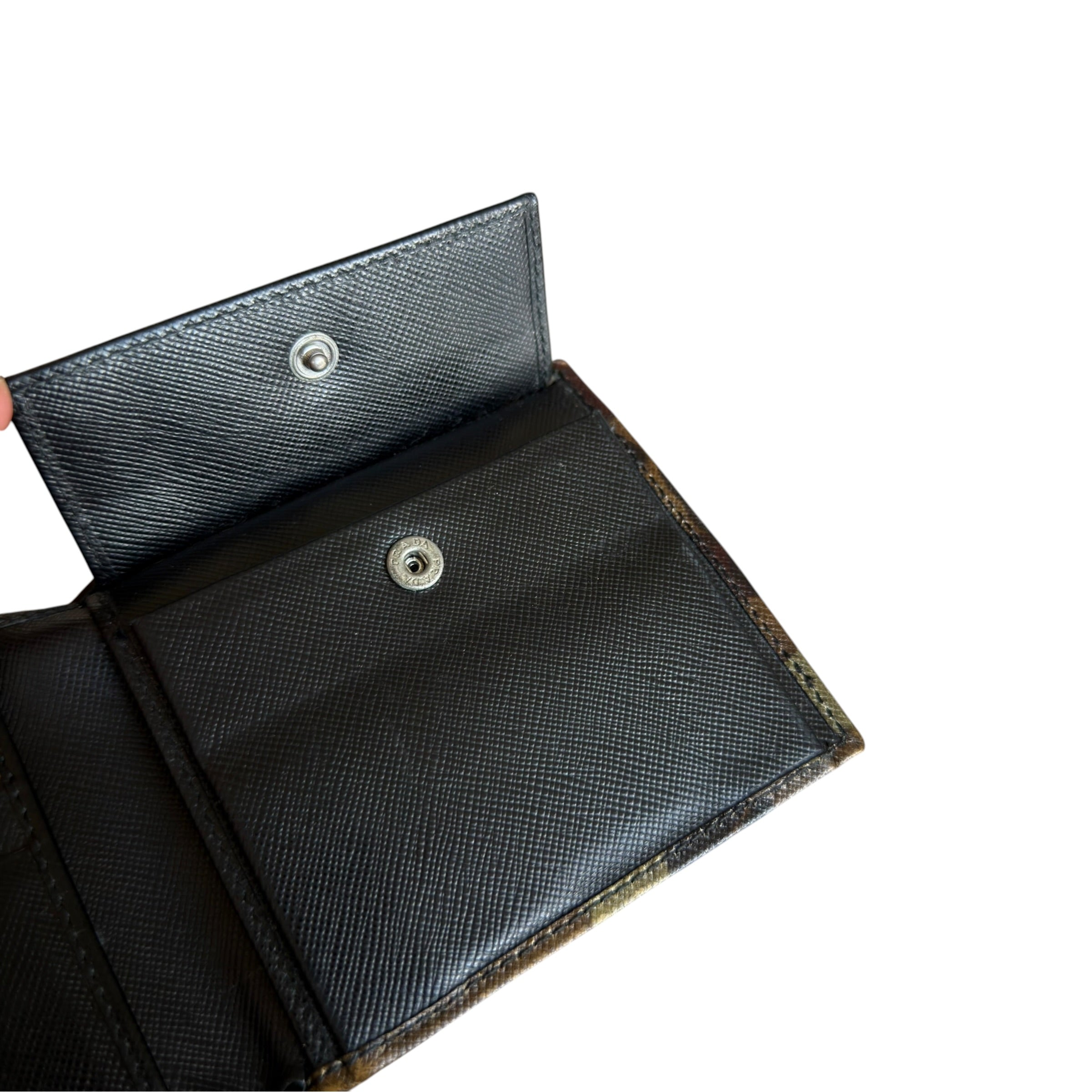 Prada Saffiano Camouflage Bifold Wallet