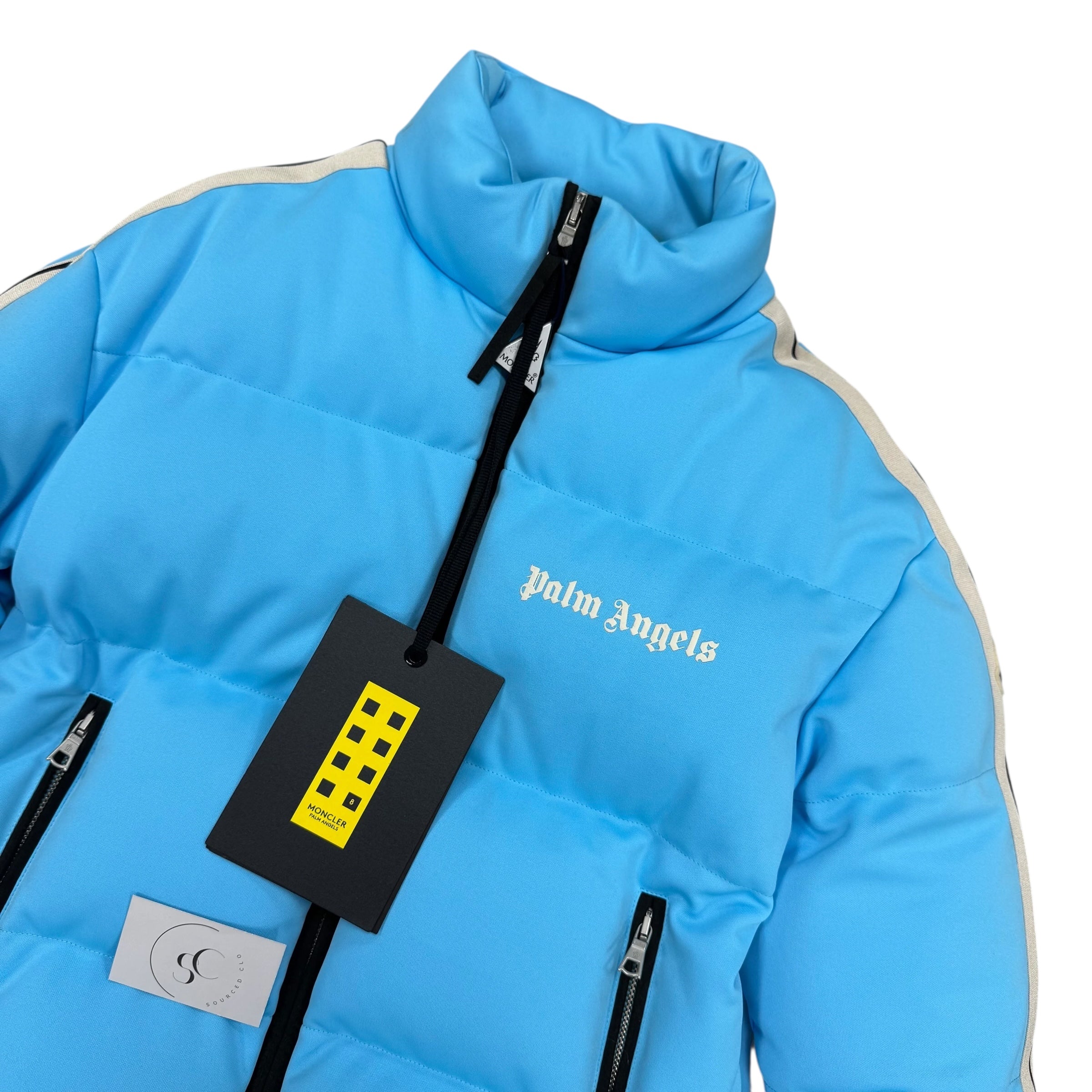 Palm Angels x Moncler Blue Puffer Jacket