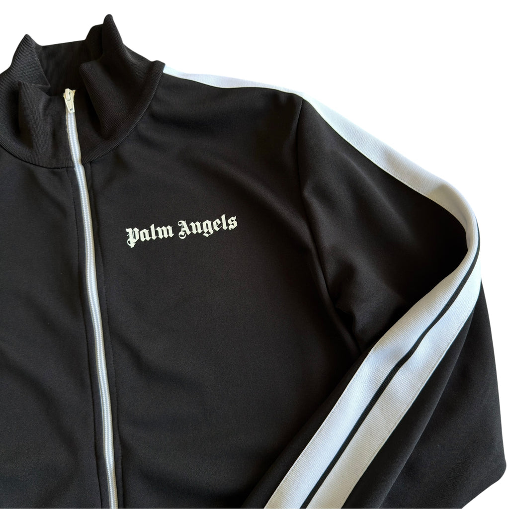 Palm Angels Black Zip Track Jacket