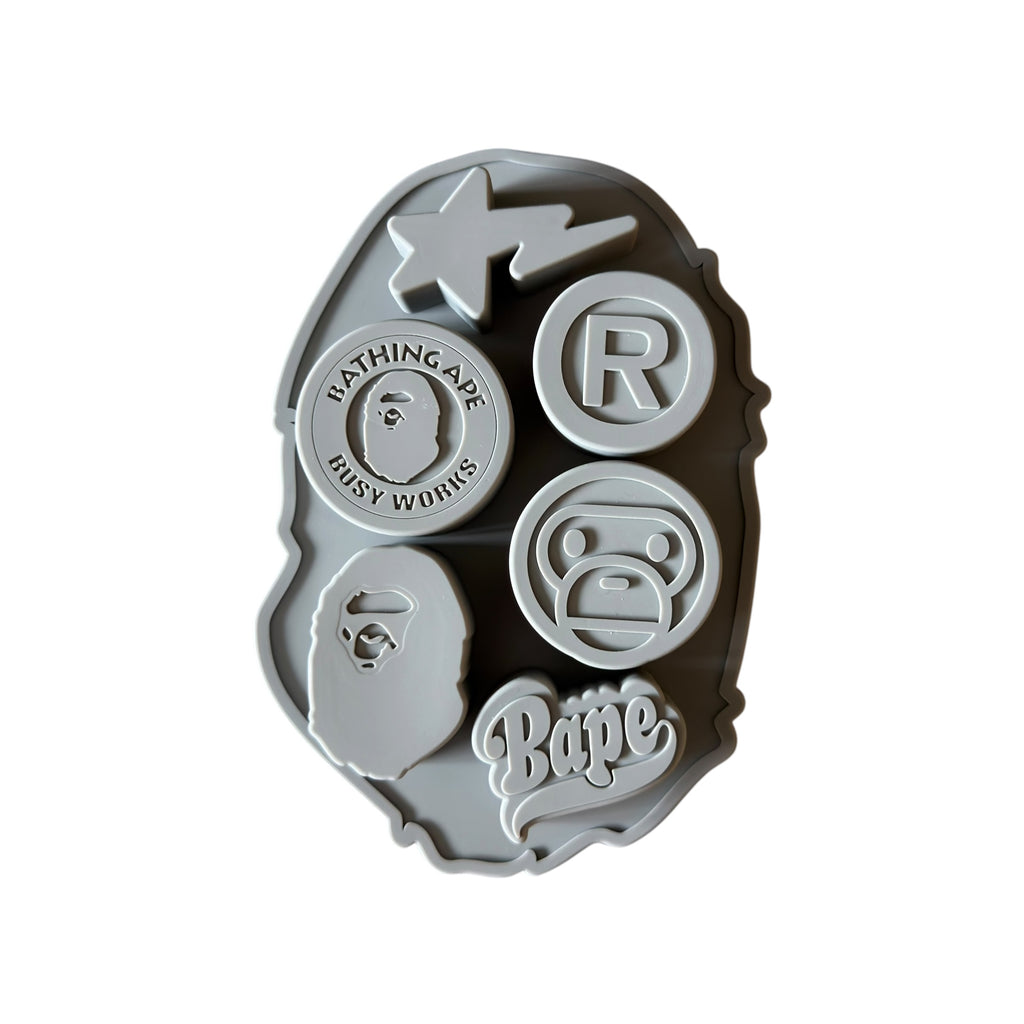 A Bathing Ape Bape Grey Silicone Ice Cube Tray