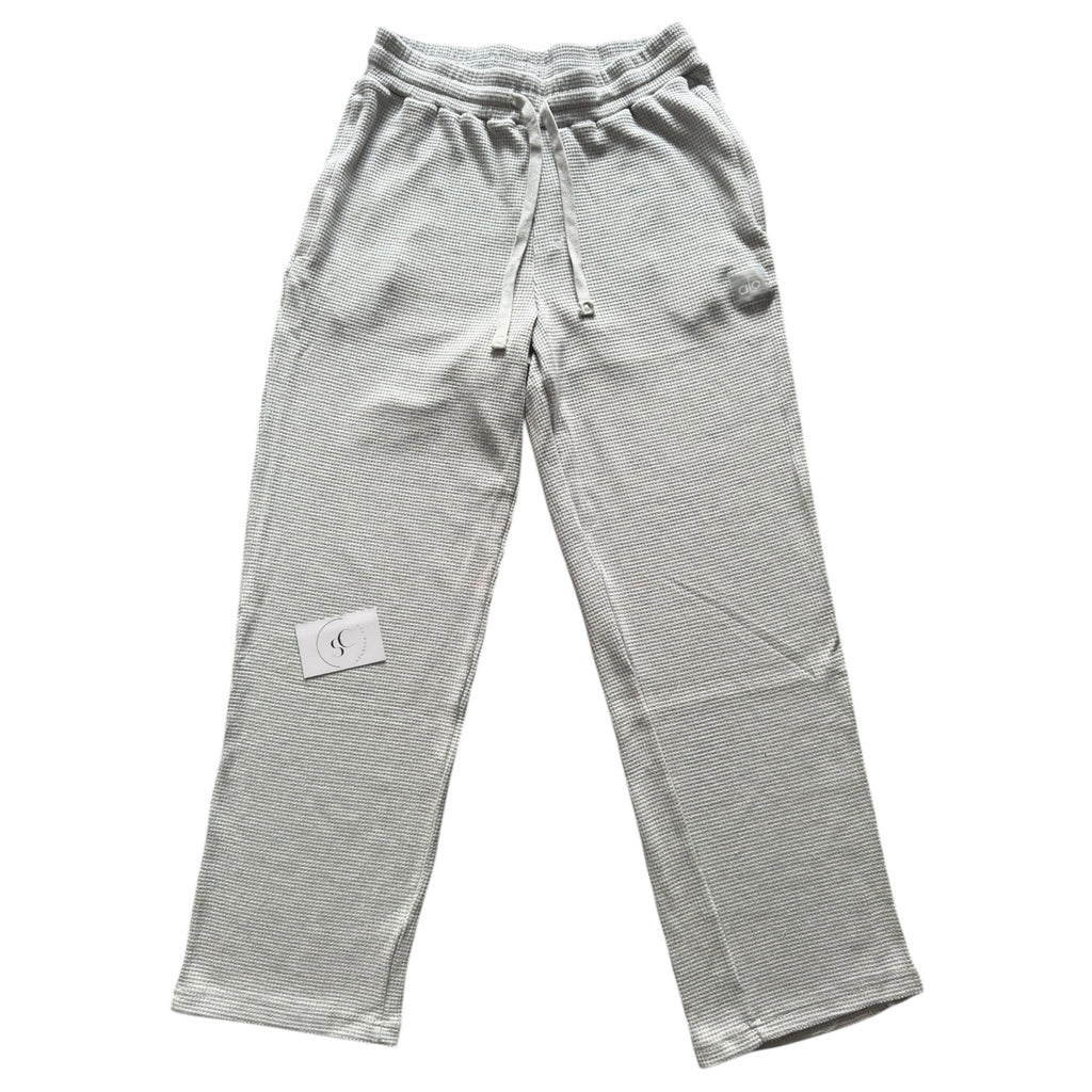 Alo Heritage Grey Waffle Knit Pant
