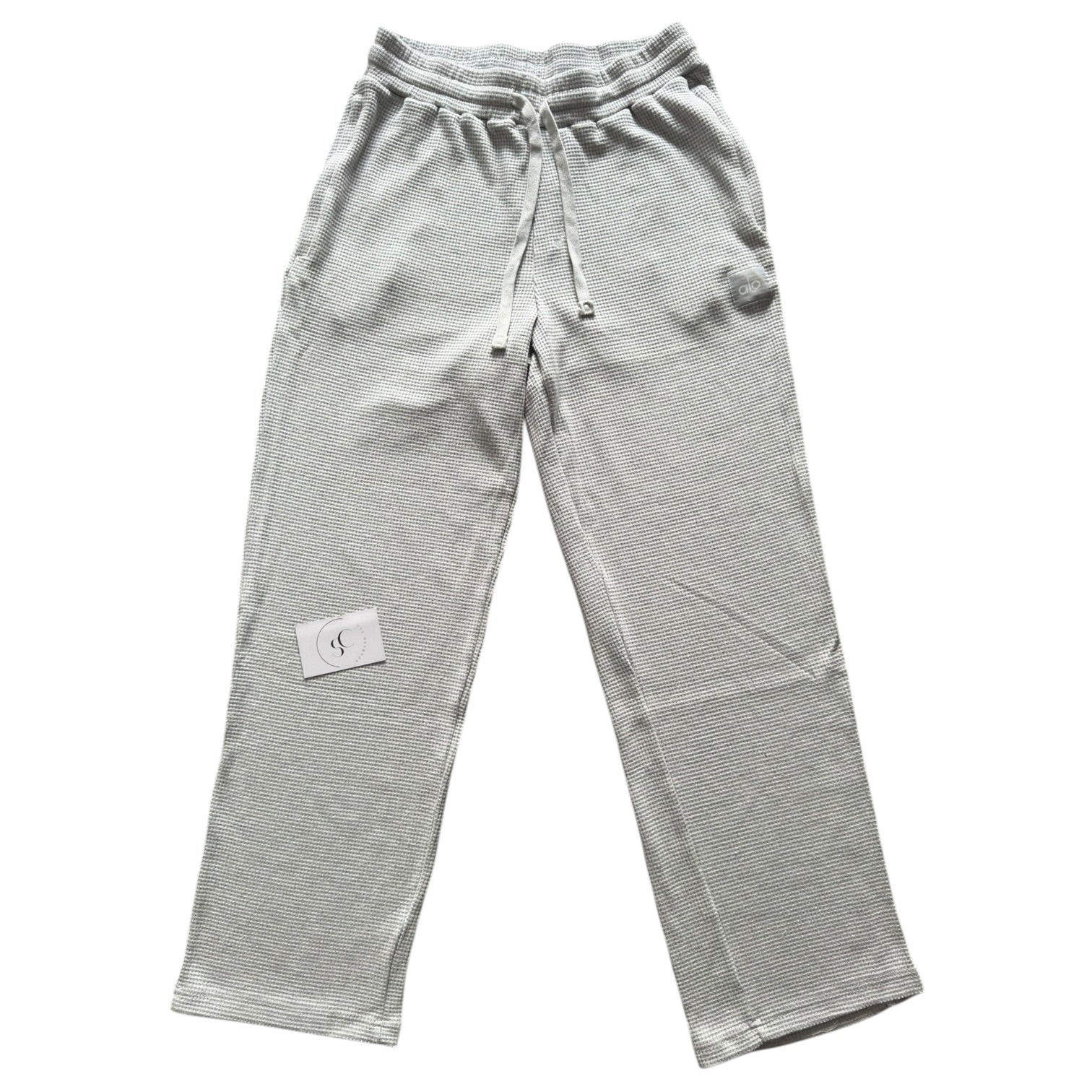 Alo Heritage Grey Waffle Knit Pant