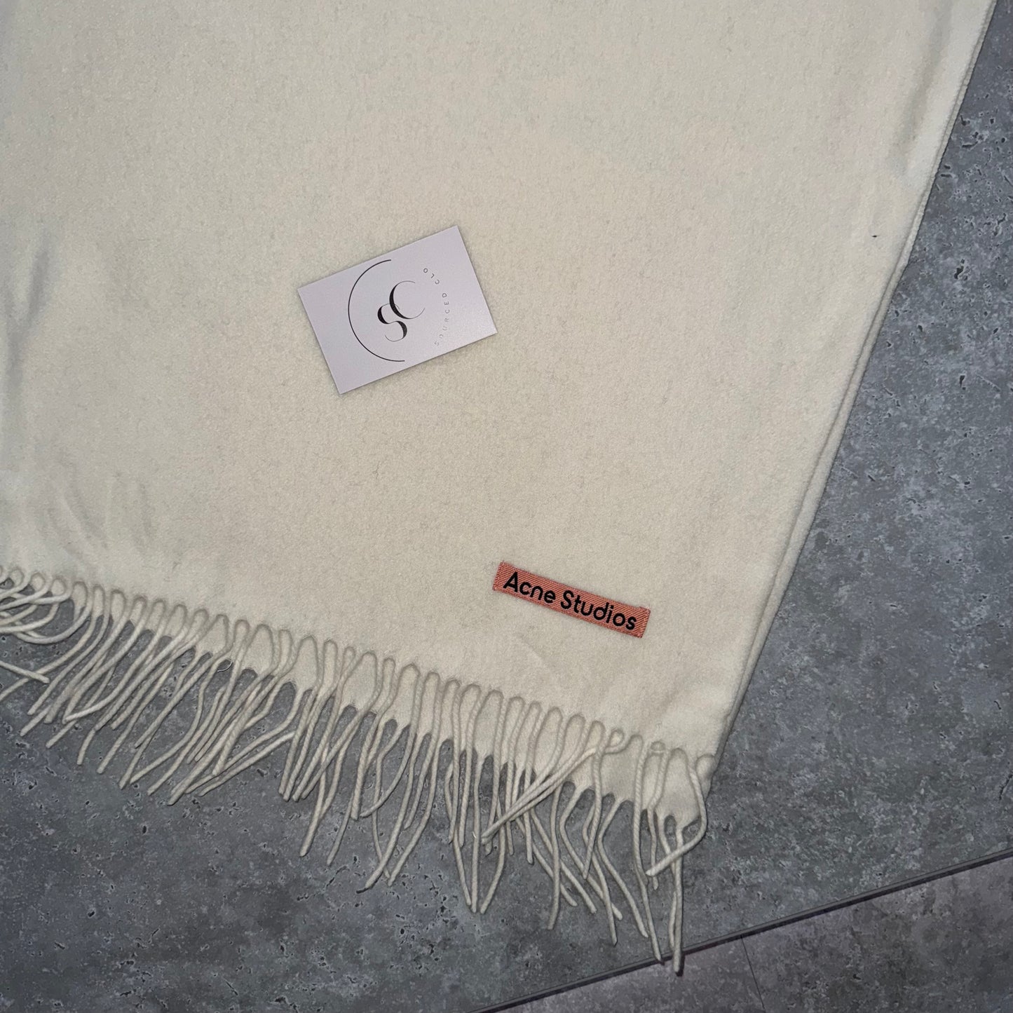 Acne Studios Canada Beige Wool Scarf