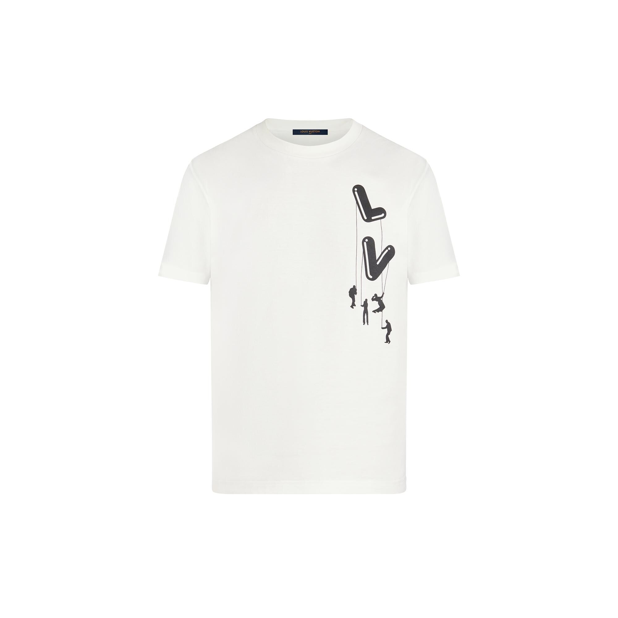 Louis Vuitton White Floating Men T-Shirt