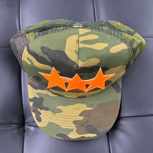 Chrome Hearts Leather Triple Star Logo Cap (PRE ORDER)