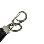 Prada Black Saffiano Leather Keychain