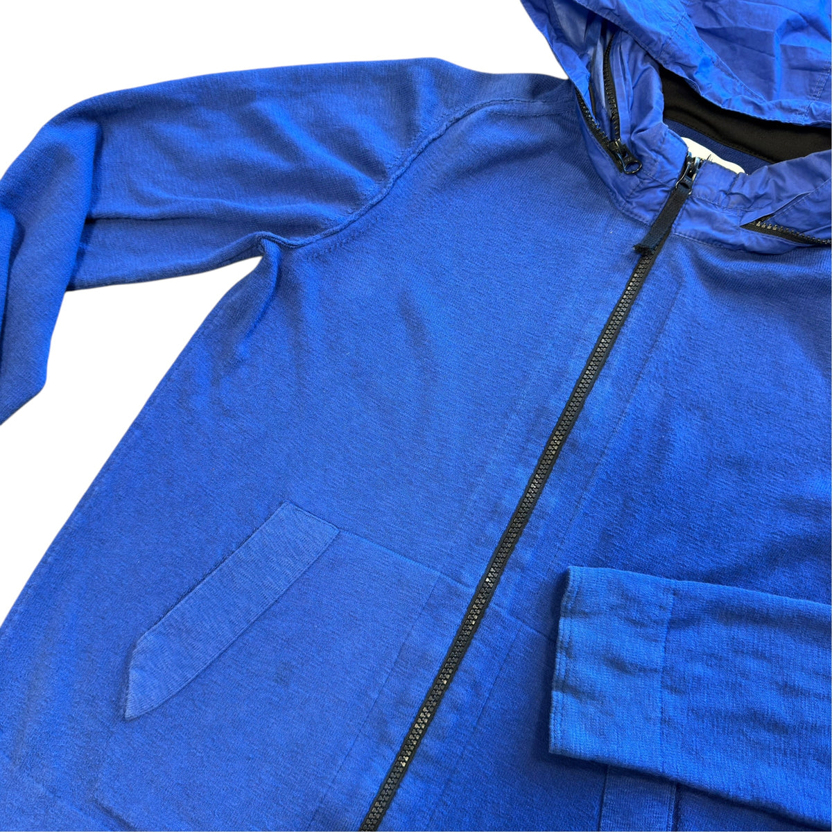 Stone Island Electric Blue Knit Hoodie