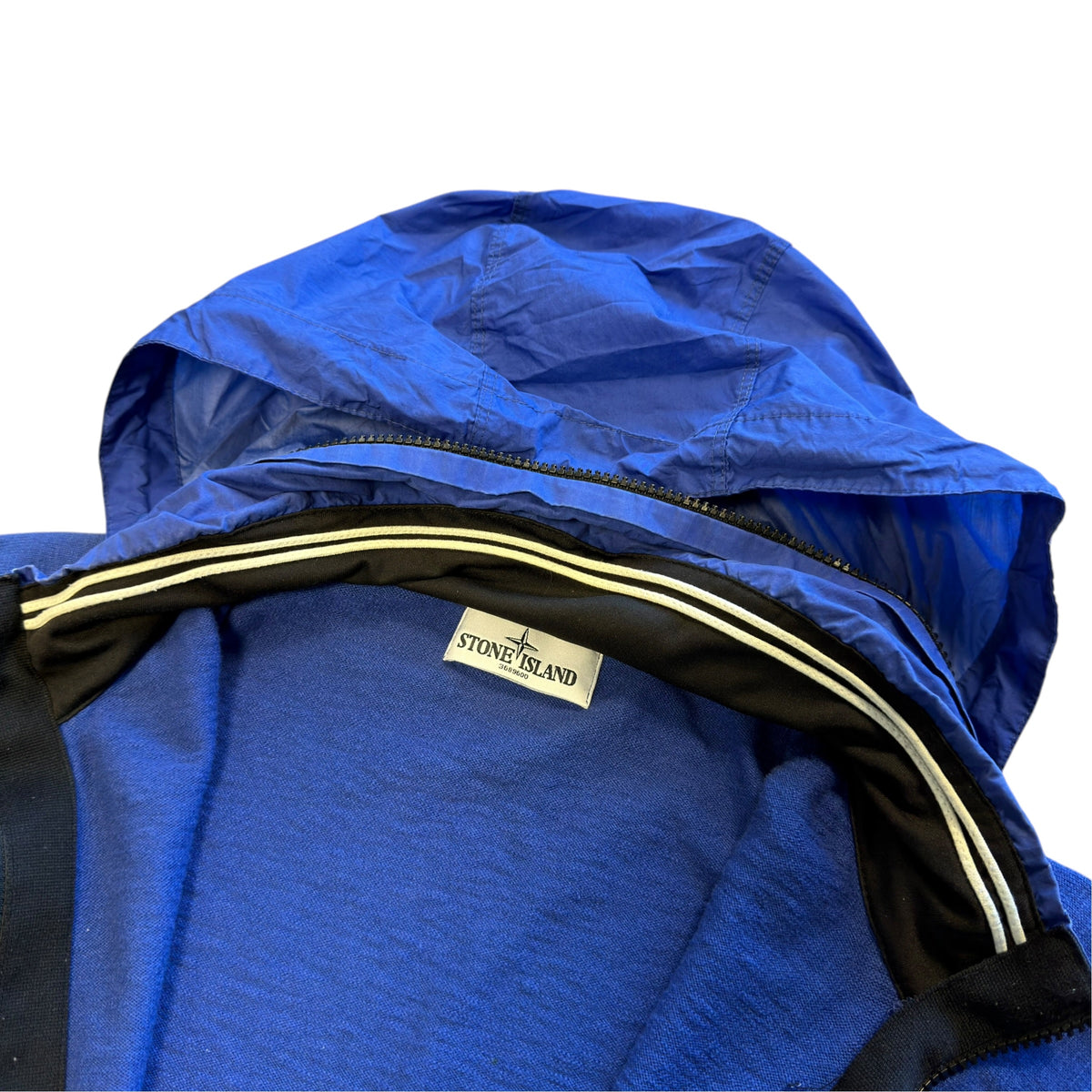 Stone Island Electric Blue Knit Hoodie
