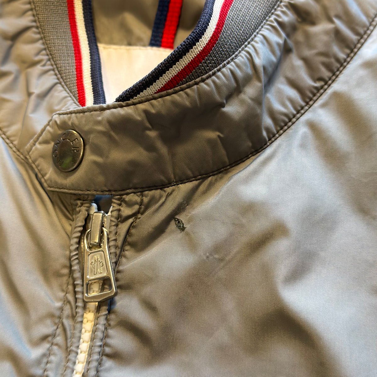Moncler Grey Albert Nylon Bomber Jacket