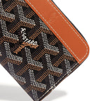 Detail view of Goyard Matignon Black Tan Mini Wallet MATIGNMINTY01CL03P