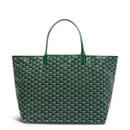 Back view of Goyard Saint Louis GM Tote Bag Green STLOUIPMLTY01CL01P